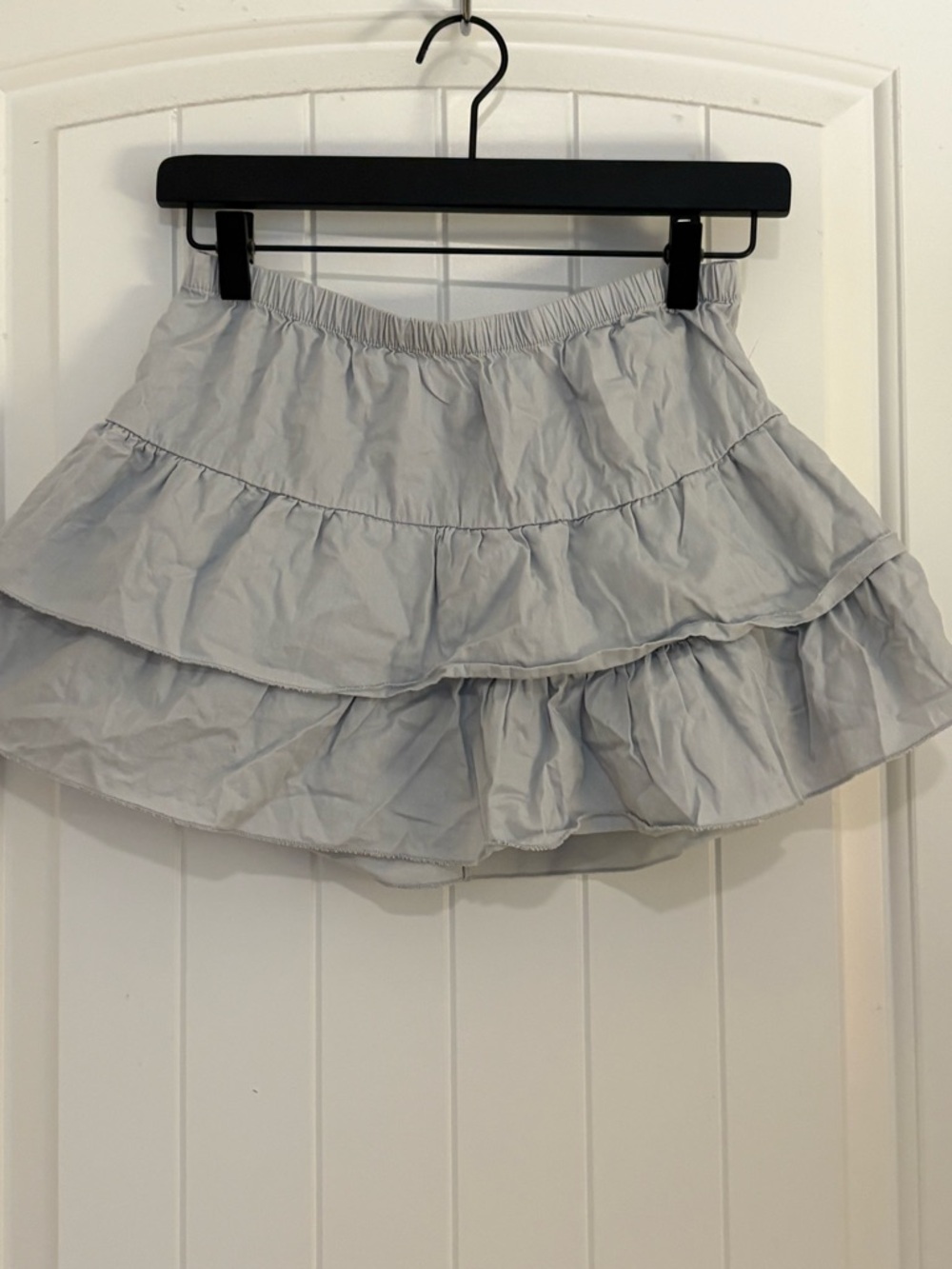 Brandy Melville Light Blue Tiered Ruffle Mini Skirt